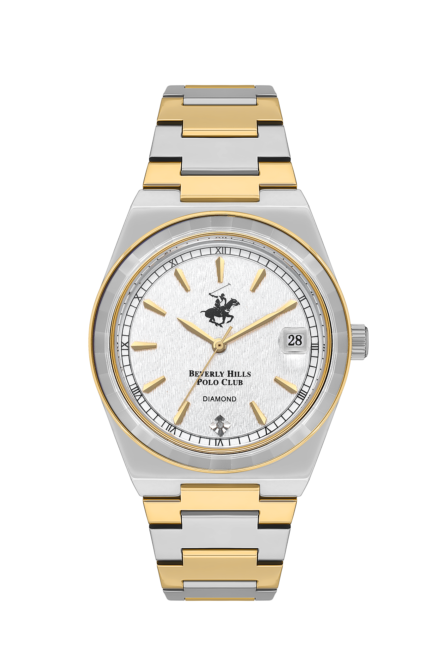 Beverly Hills Polo Club Two-Tone Diamond Date Watch – BP3562C.230