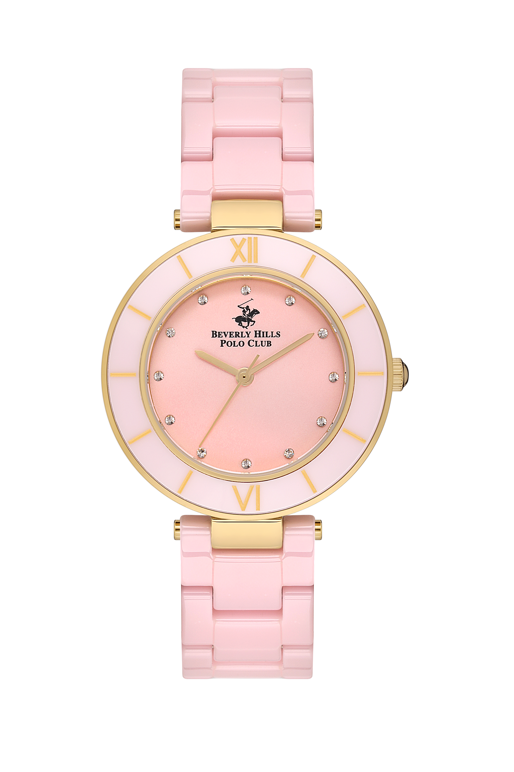 Beverly Hills Polo Club Ceramic All Pink Diamond Watch – BP3586X.180