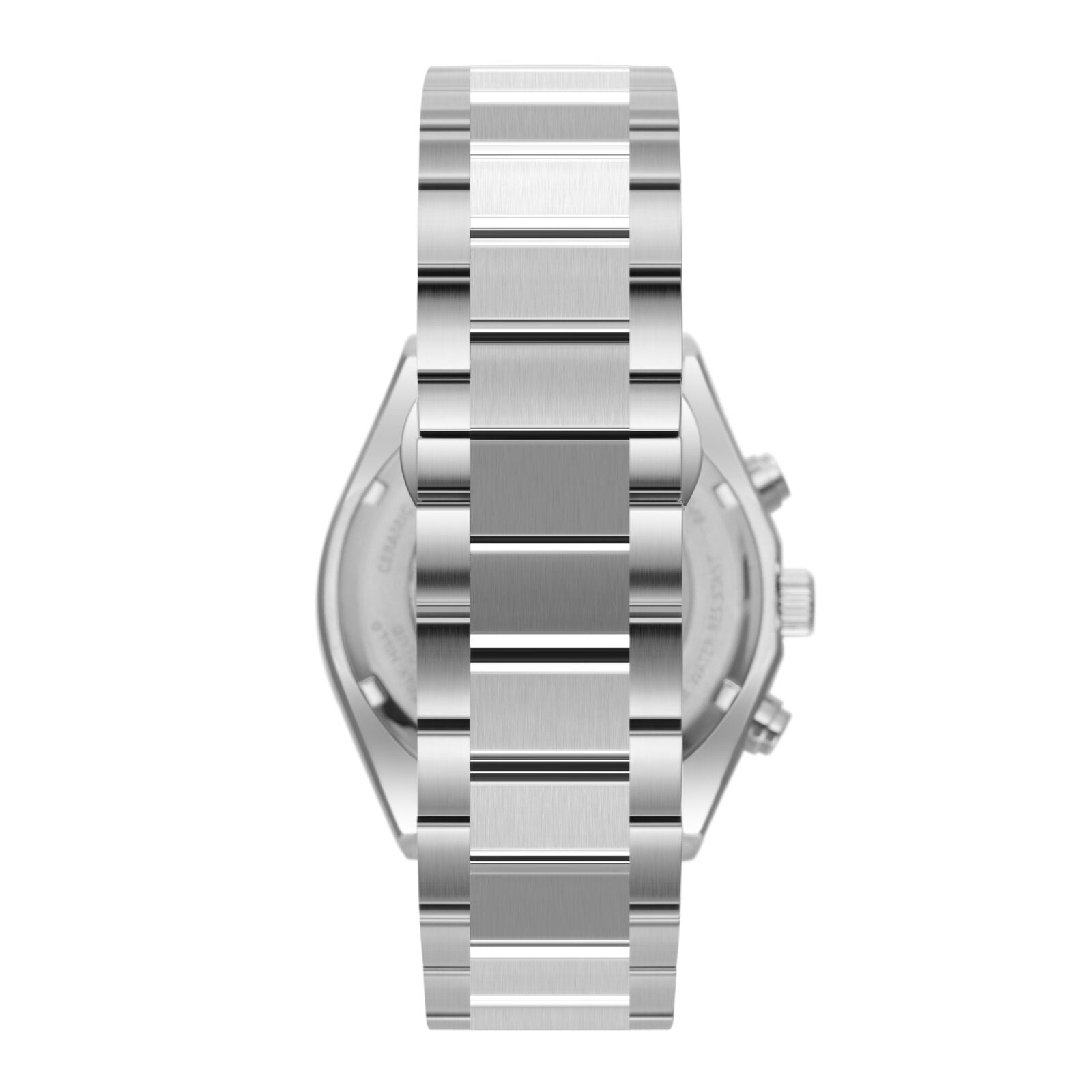 Rear view of Beverly Hills Polo Club BP3831X.390 watch showing stainless steel caseback