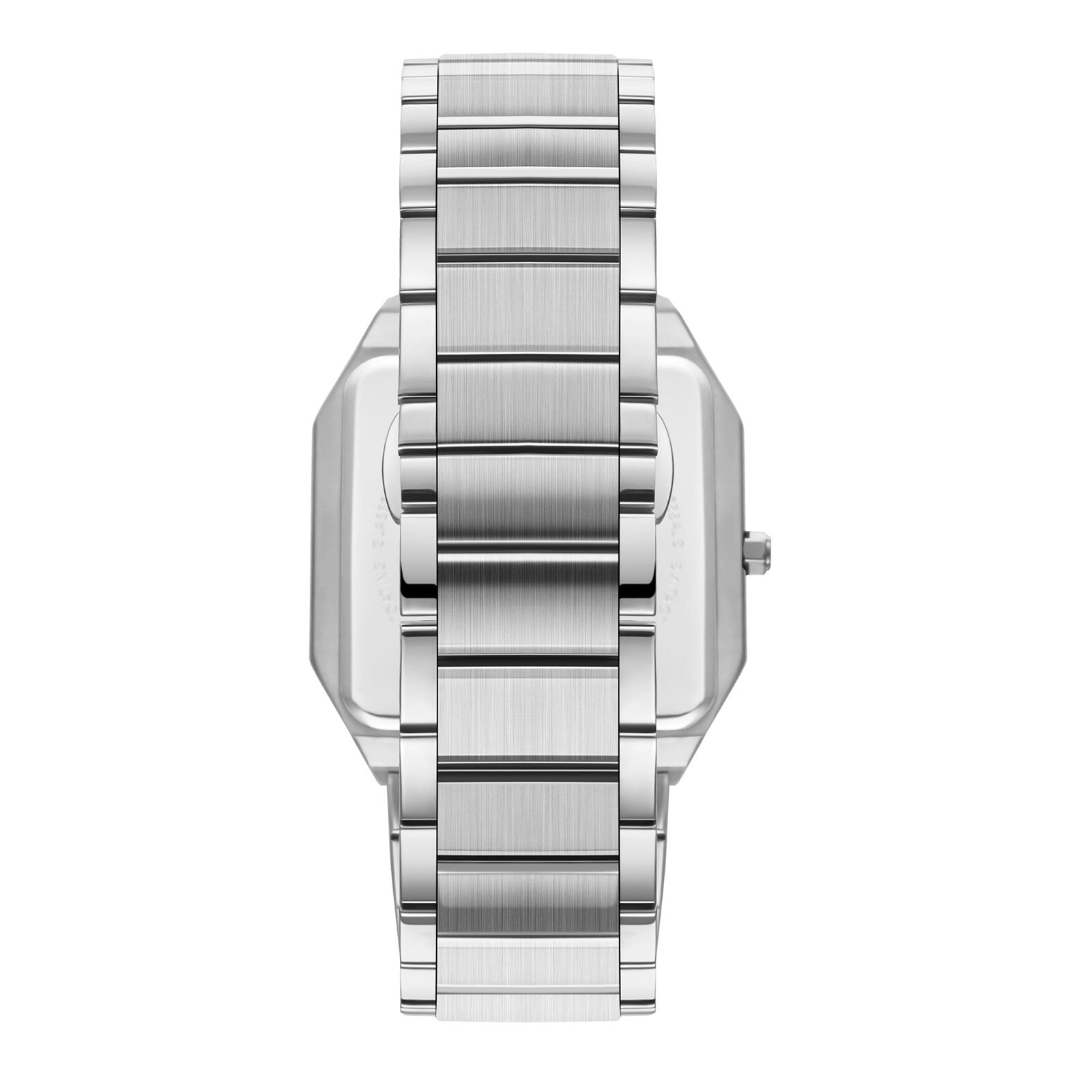 Slim Tech 5 blue dial watch worn on wrist, showcasing square case and bracelet fit