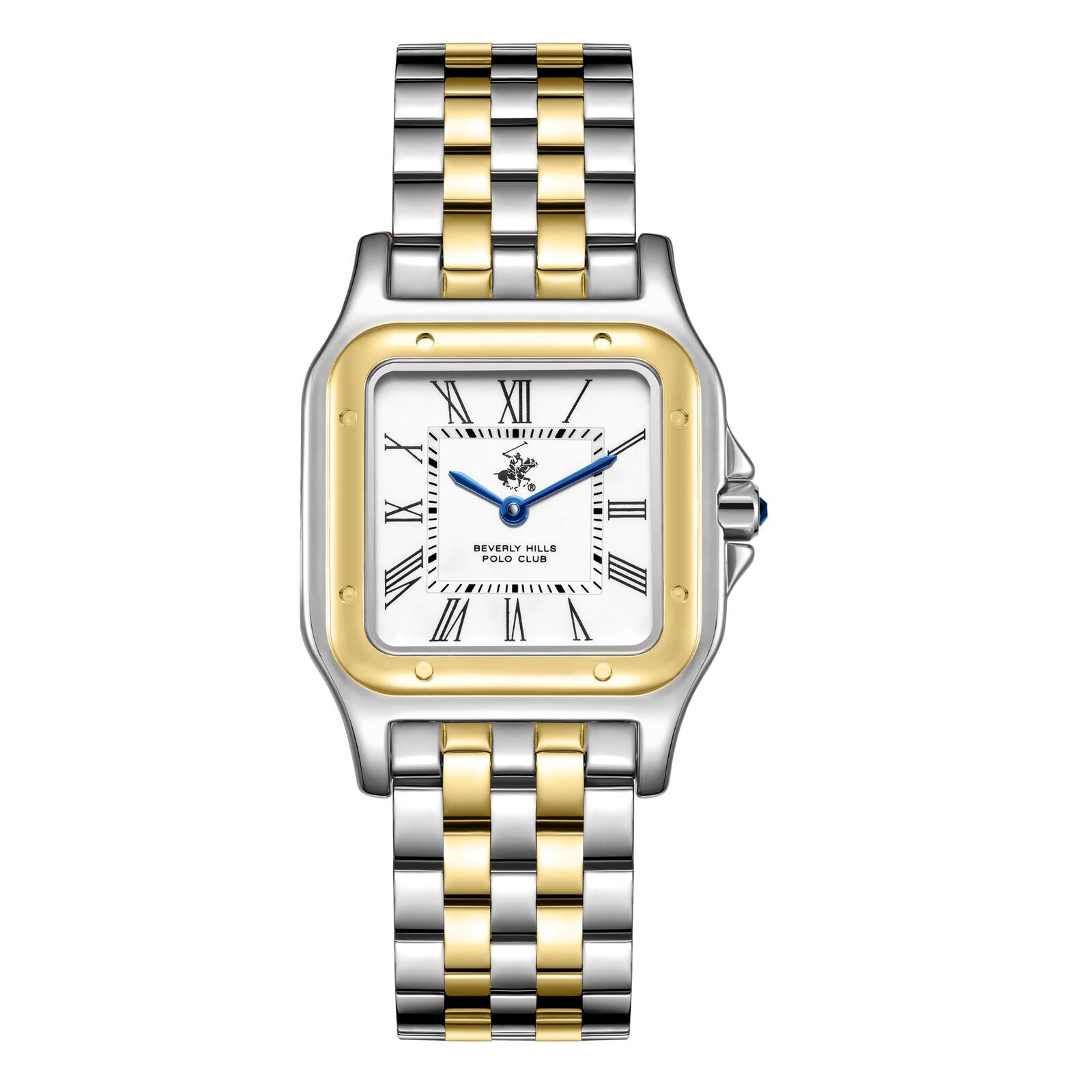 Beverly Hills Polo Club Blue Steel Two-Tone Square Watch - BP3824C.230