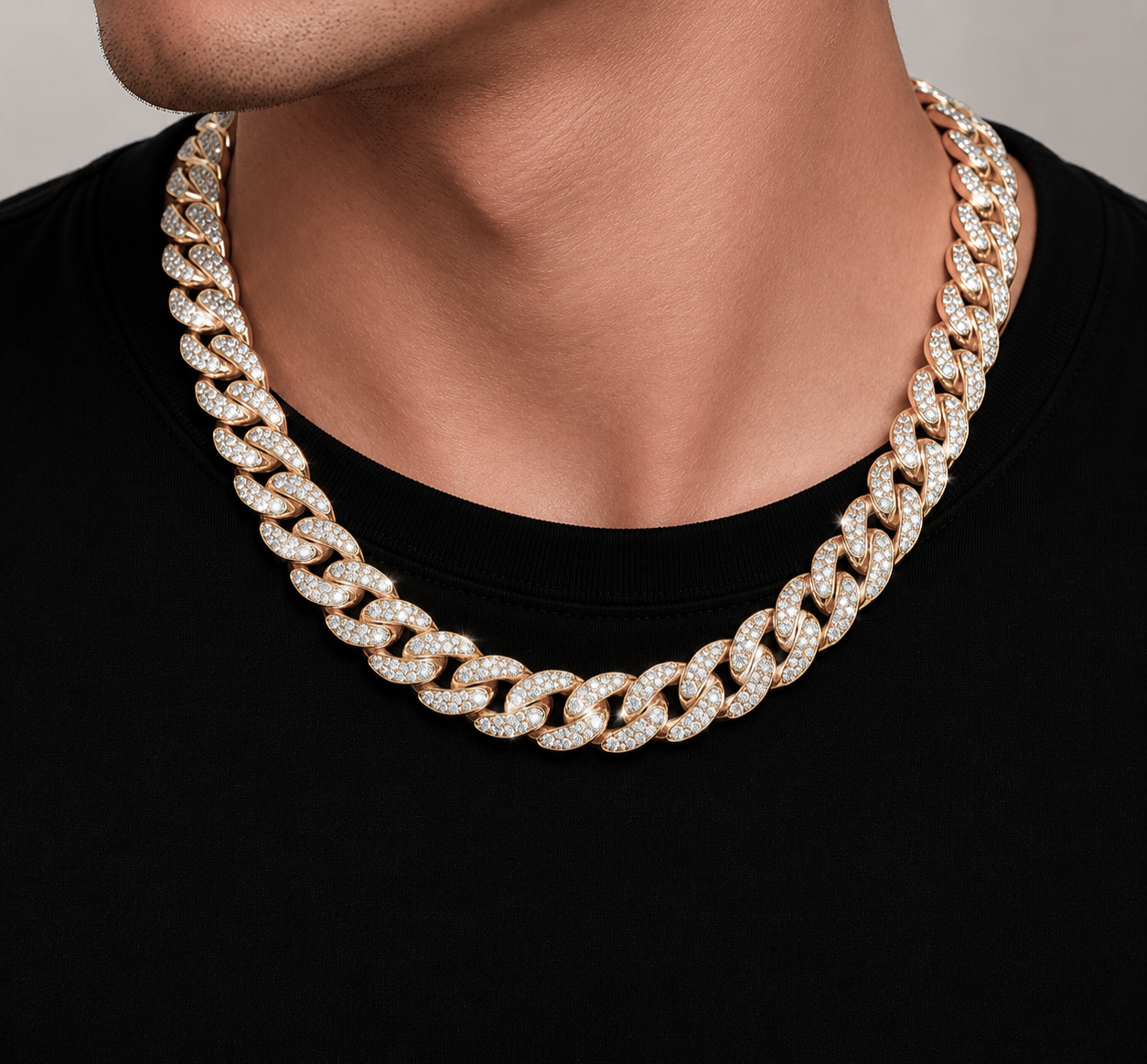 Big Daddy 10MM Iced Out Miami Cuban Link Gold Chain