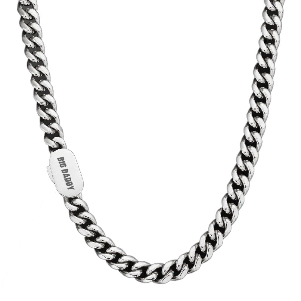 Big Daddy 10mm Miami Cuban Link Silver Chain - Chain