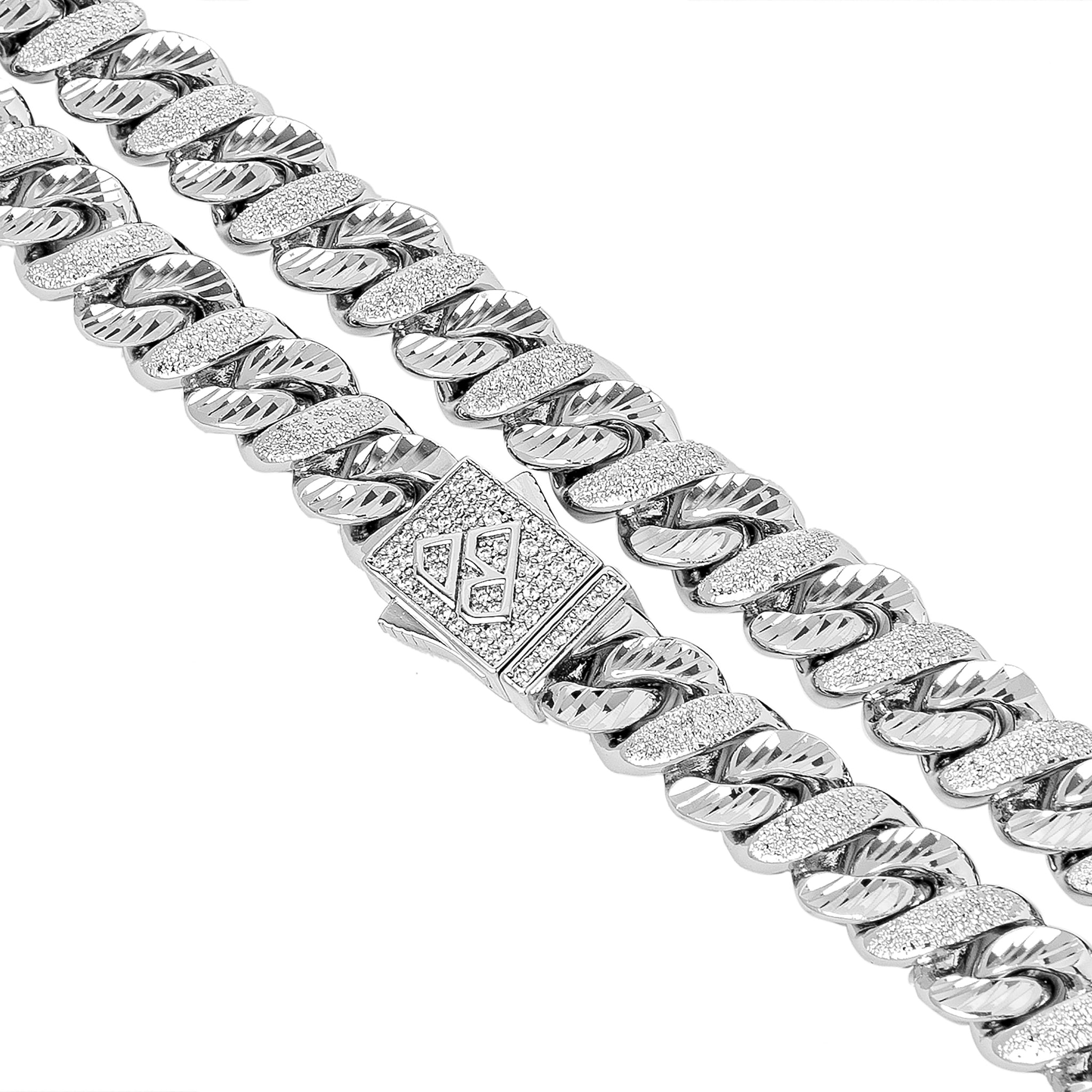 Big Daddy 10MM Sandblast Diamond & Steel Chain - Chain