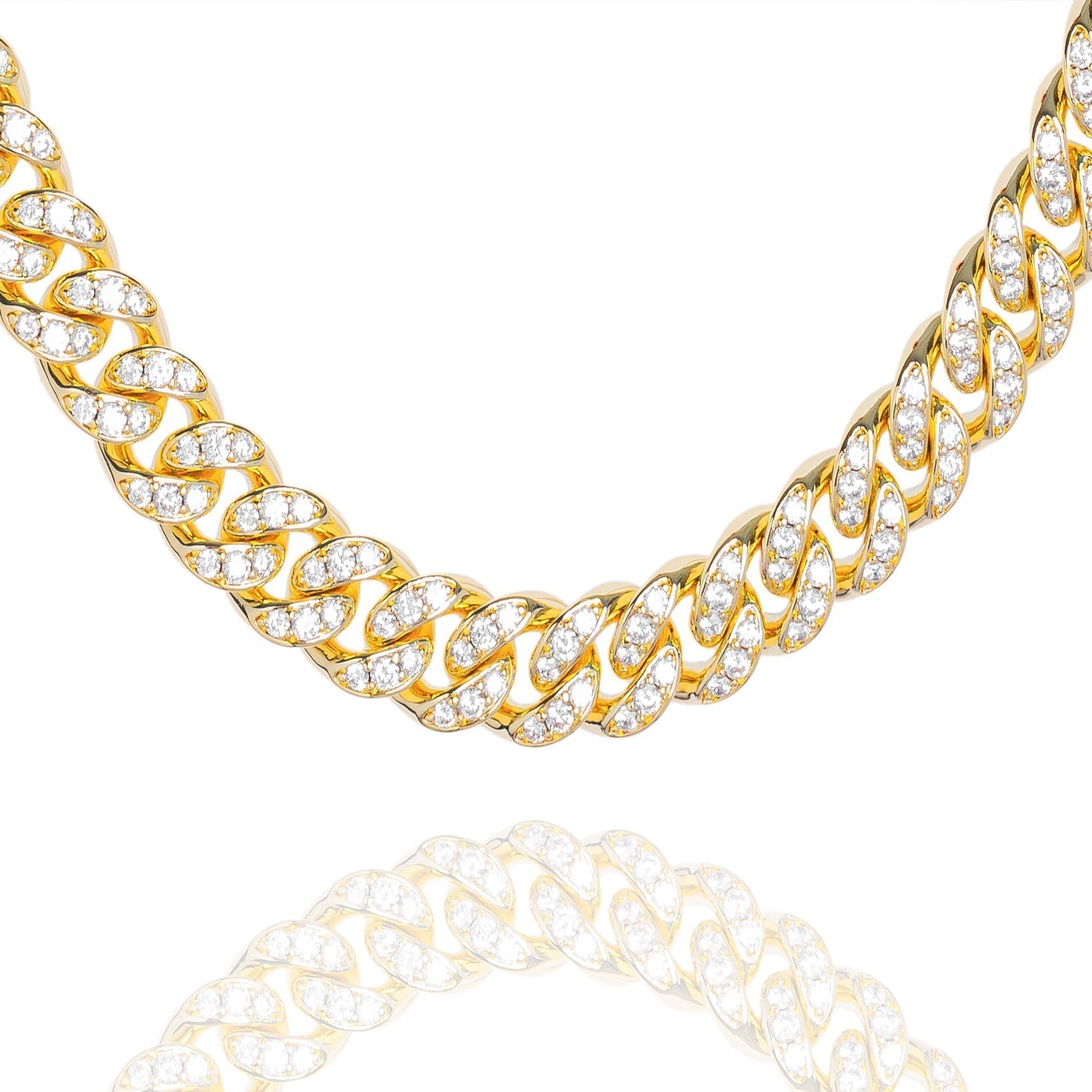 Big Daddy 12MM Bling Cuban Link Gold Iced Out Chain