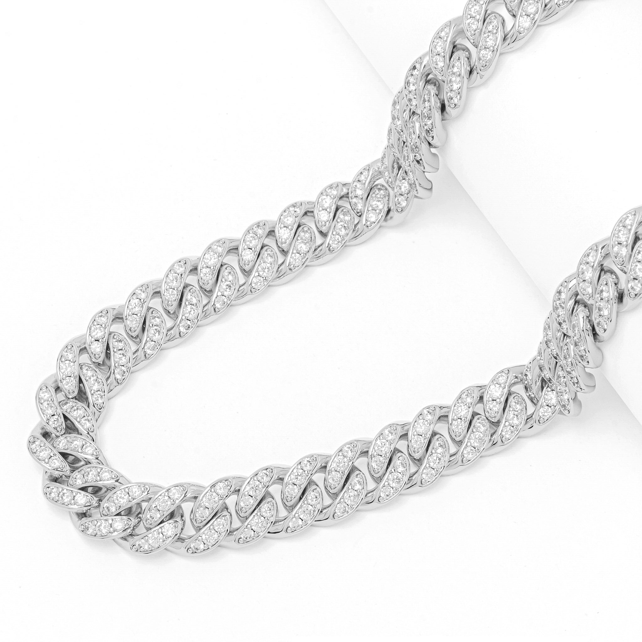 Big Daddy 12MM Bling Cuban Link Silver Iced Out Chain