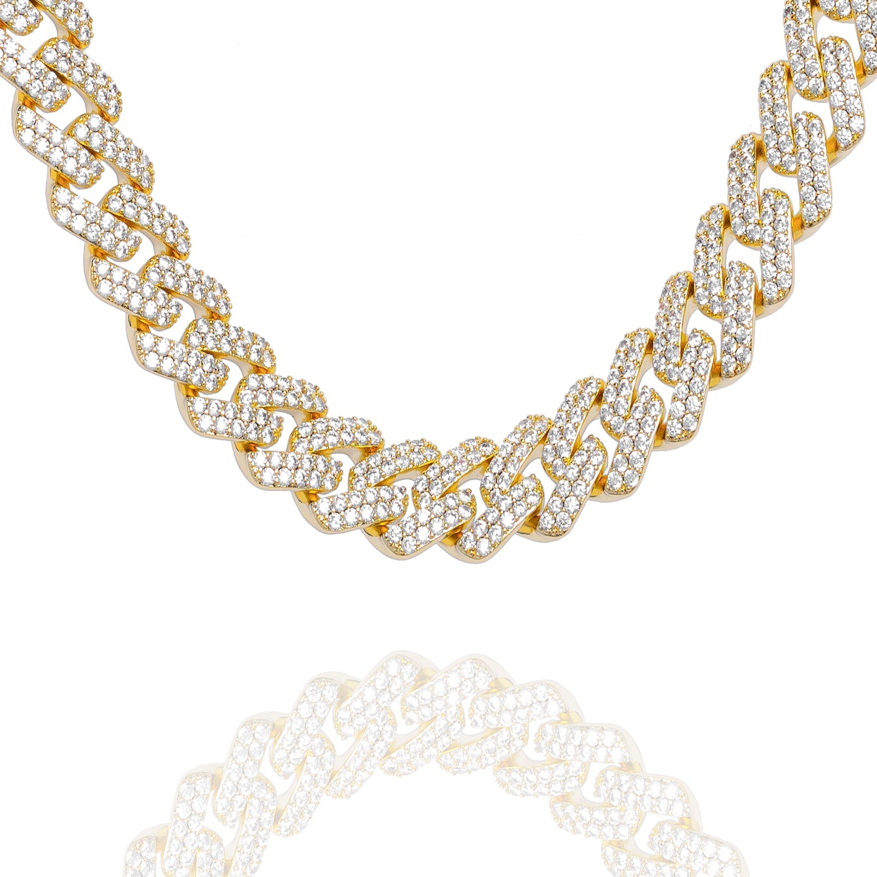Big Daddy 12MM Gold Diamond Figaro Chain - Chain
