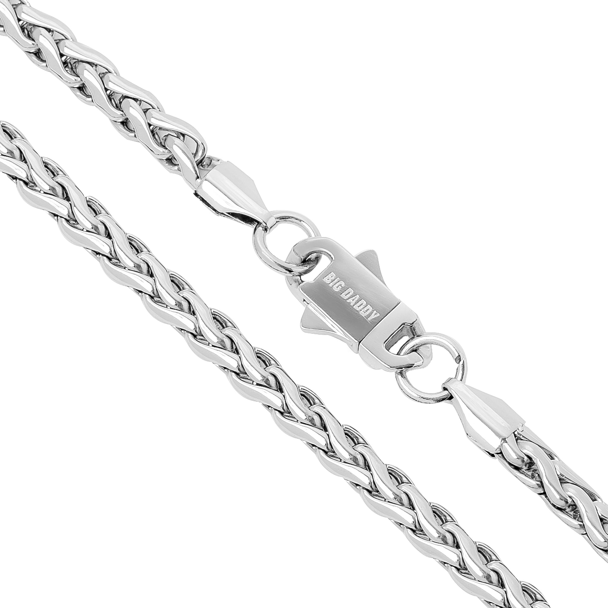 Big Daddy 5MM Silver Steel Spiga Rope Chain - Chain