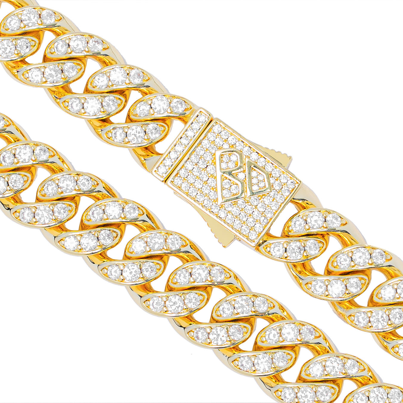 Big Daddy 8MM Iced Out Gold Cuban Link Chain - Chain