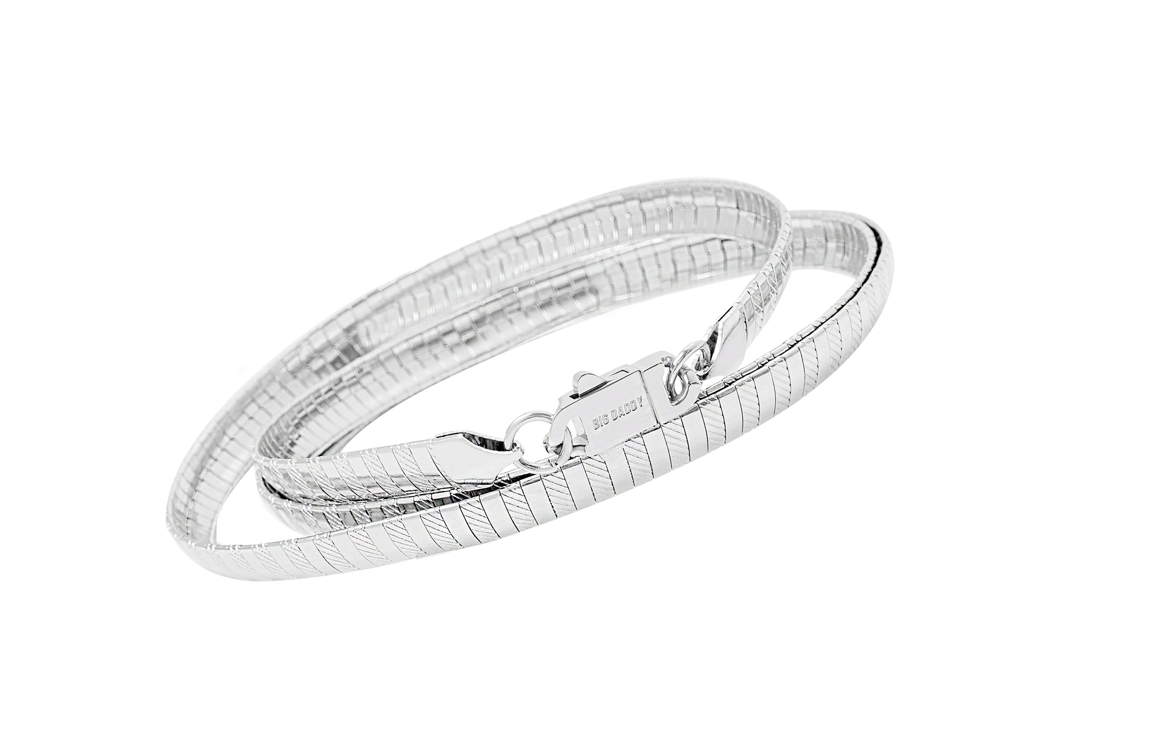 Big Daddy 8MM Omega Silver Steel Chain - Chain