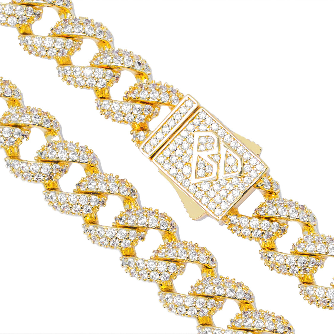 Big Daddy 9MM Diamond Curb Cuban Gold Chain - Chain