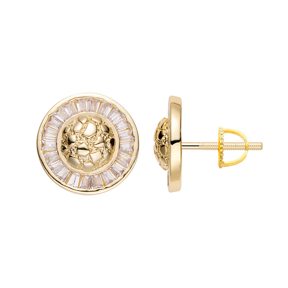 Big Daddy Cluster Baguette Iced Out Diamond Earring