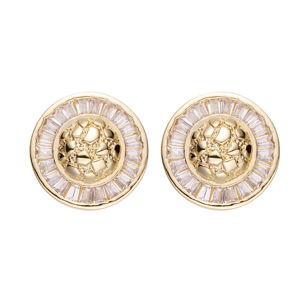Big Daddy Cluster Baguette Iced Out Diamond Earring