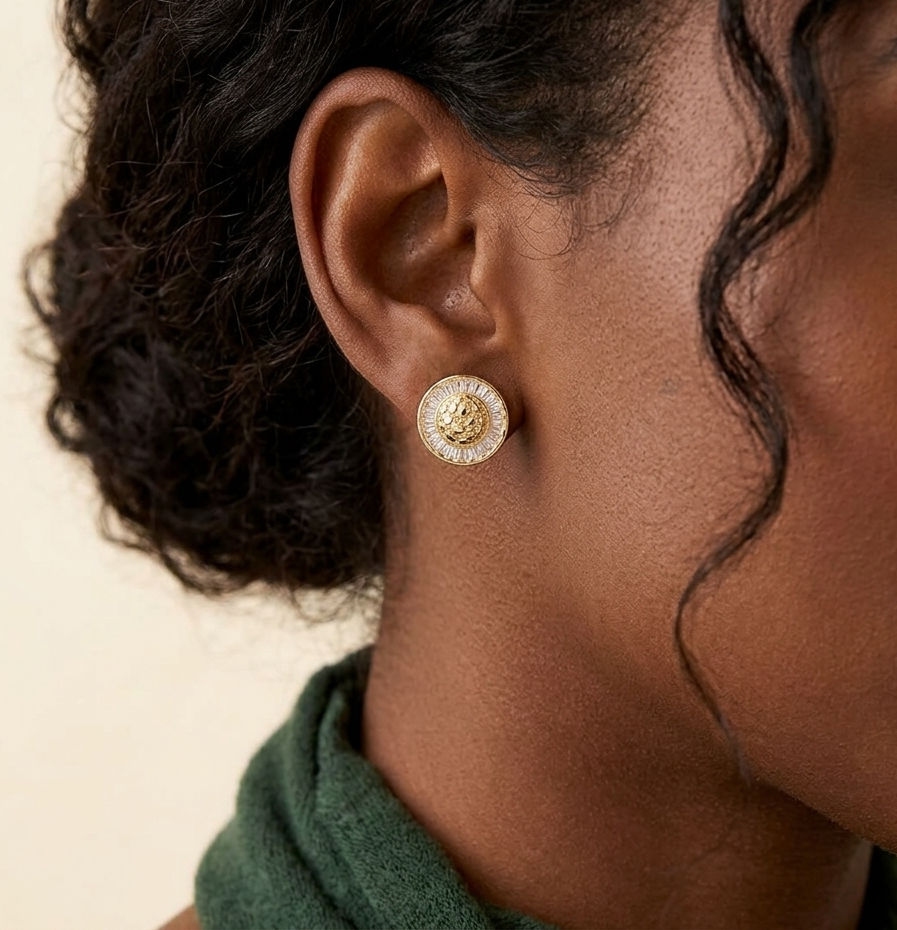 Big Daddy Cluster Baguette Iced Out Diamond Earring