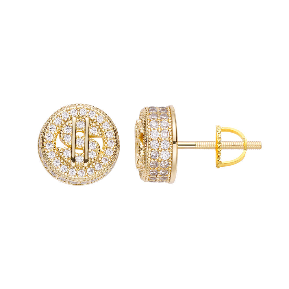 Big Daddy Cluster Dollar Sign Iced Out Earring