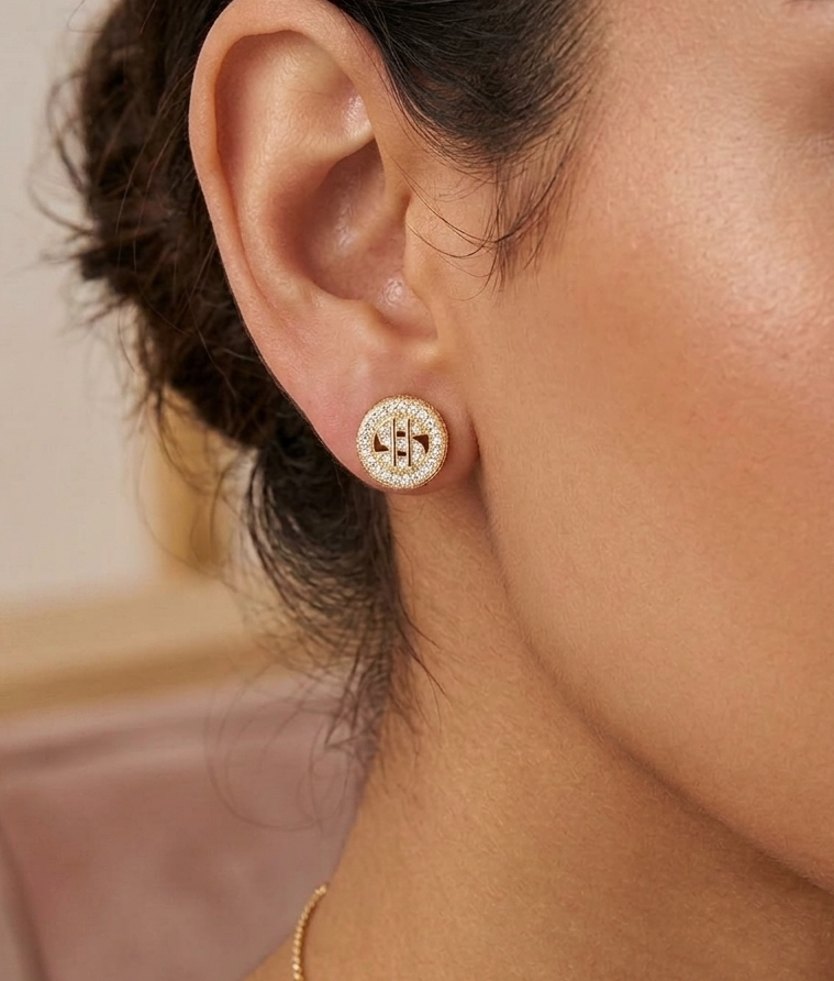 Big Daddy Cluster Dollar Sign Iced Out Earring