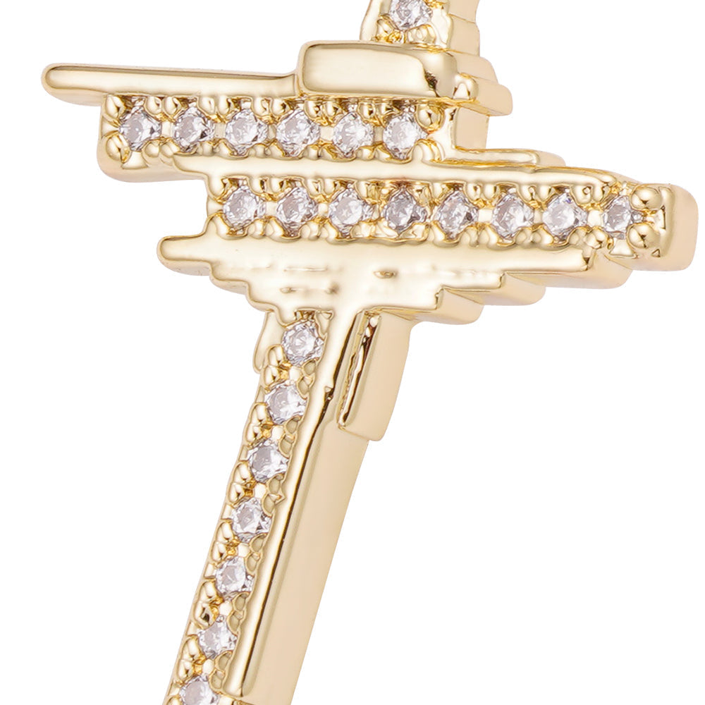 Big Daddy Dangle Hoop Iced Out Earring