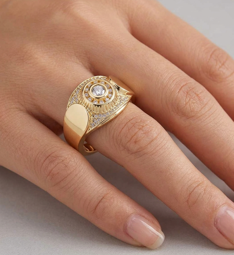 Big Daddy Diamond Nugget Iced Out Ring