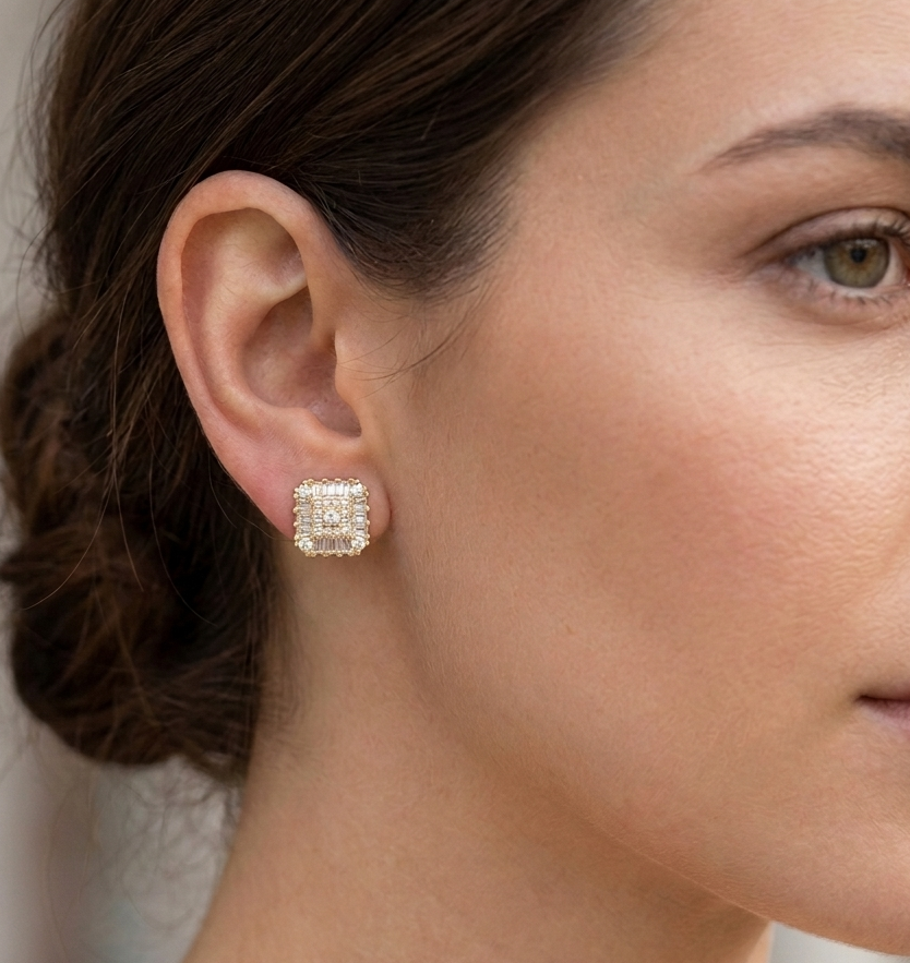 Big Daddy Iced Out Diamond Stud Earring 2.0