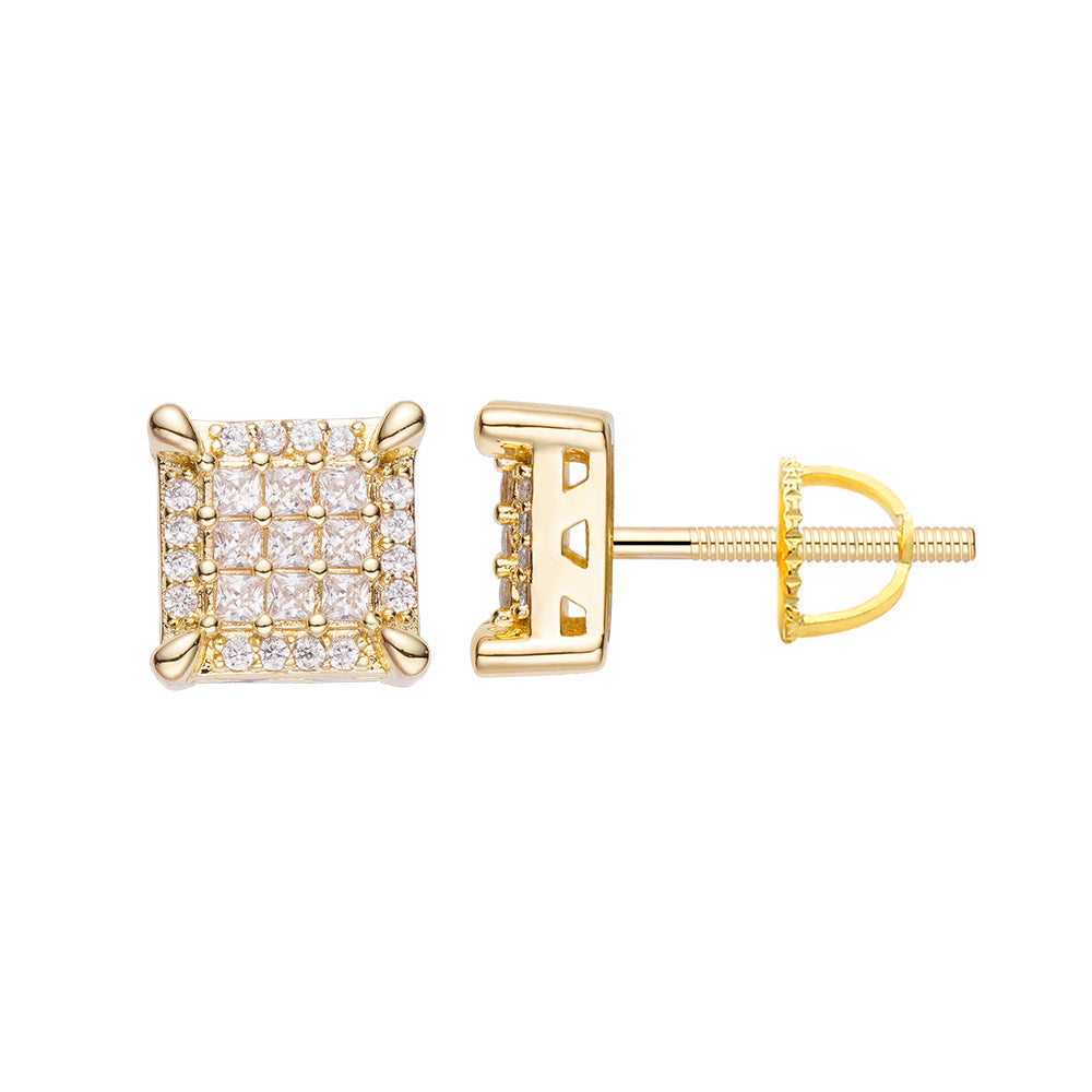 Big Daddy Emerald Cut Iced Out Diamond Earring
