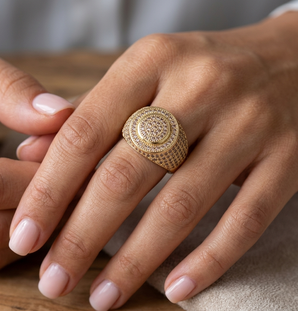 Big Daddy "Gold Digger" All Diamond Iced Out Ring