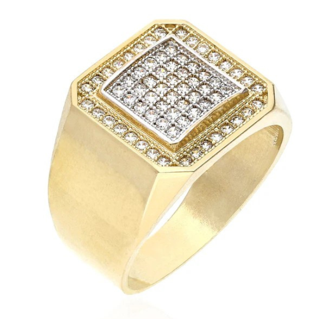 Big Daddy Grandiose Iced Gold Ring - Ring