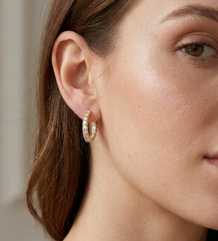 Big Daddy Hoop Diamond Earring