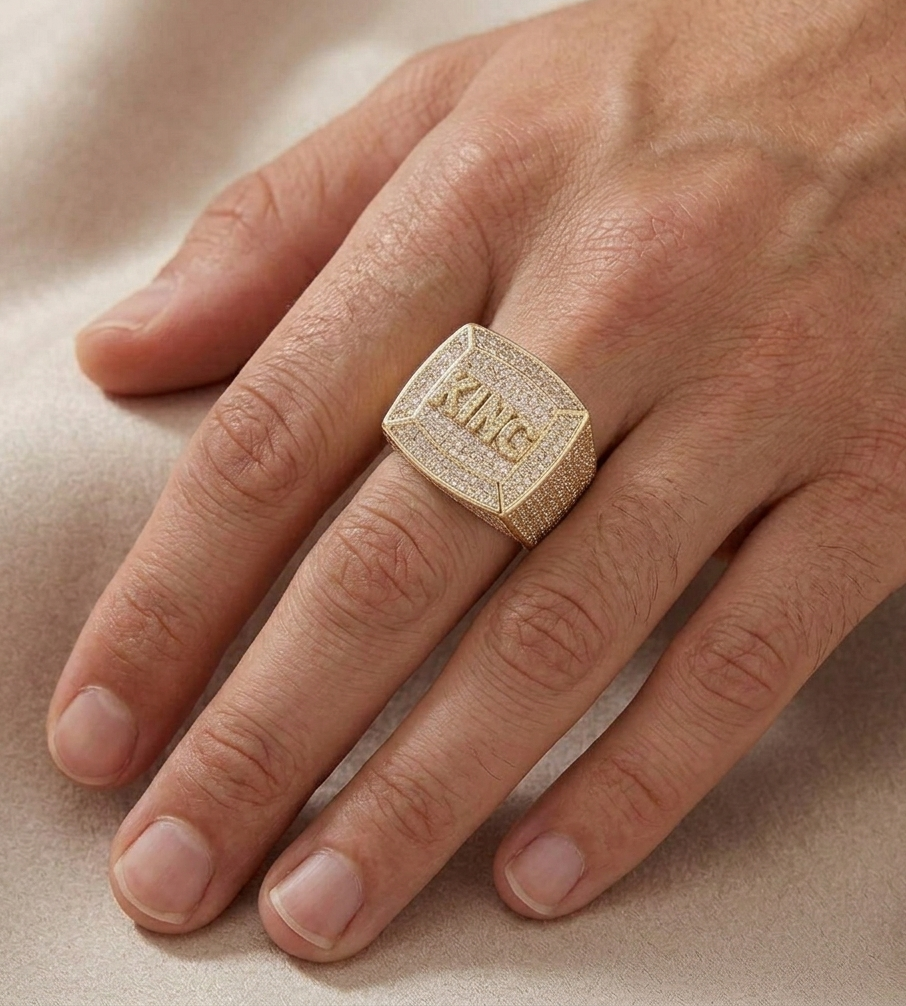 Big Daddy KING Iced Out Diamond Ring