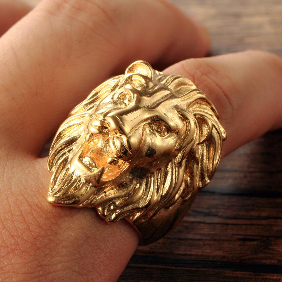 Big Daddy Lion Heart Gold Ring - Ring