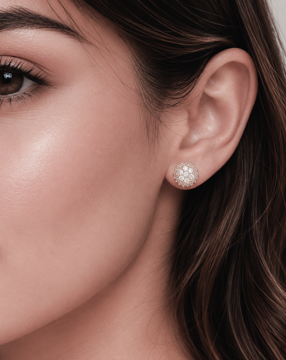 Big Daddy Multi-Cluster Iced Out Diamond Earring