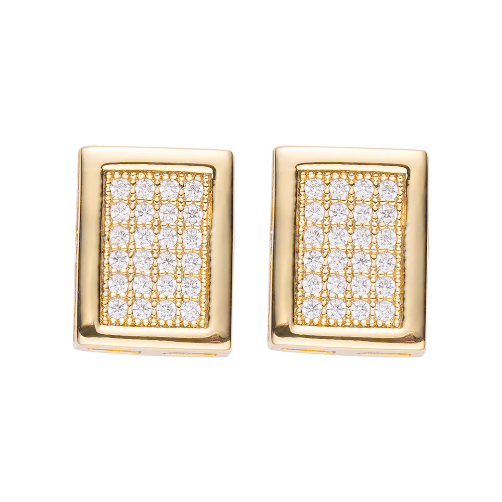 Big Daddy Pave Diamond Square Iced Out Earring