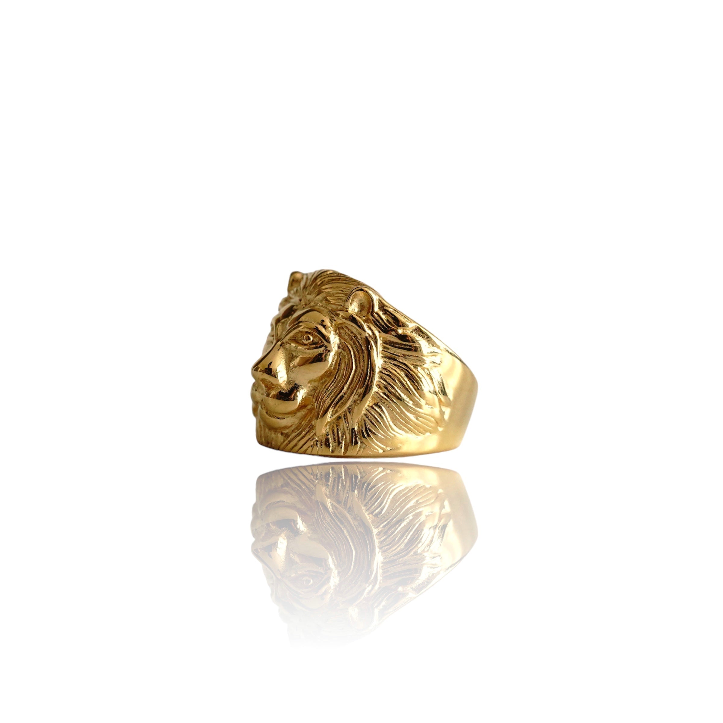 Big Daddy Regal Lion’s Head Gold Ring - Ring
