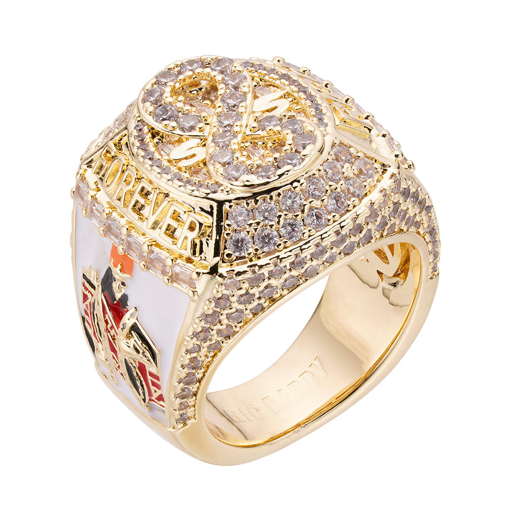Big Daddy "Rich Forever" Baguette Iced Out Diamond Ring