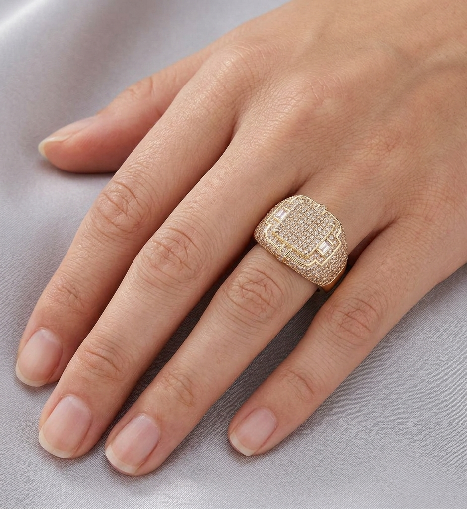 Big Daddy Swagger Full Cluster Iced Out Ring