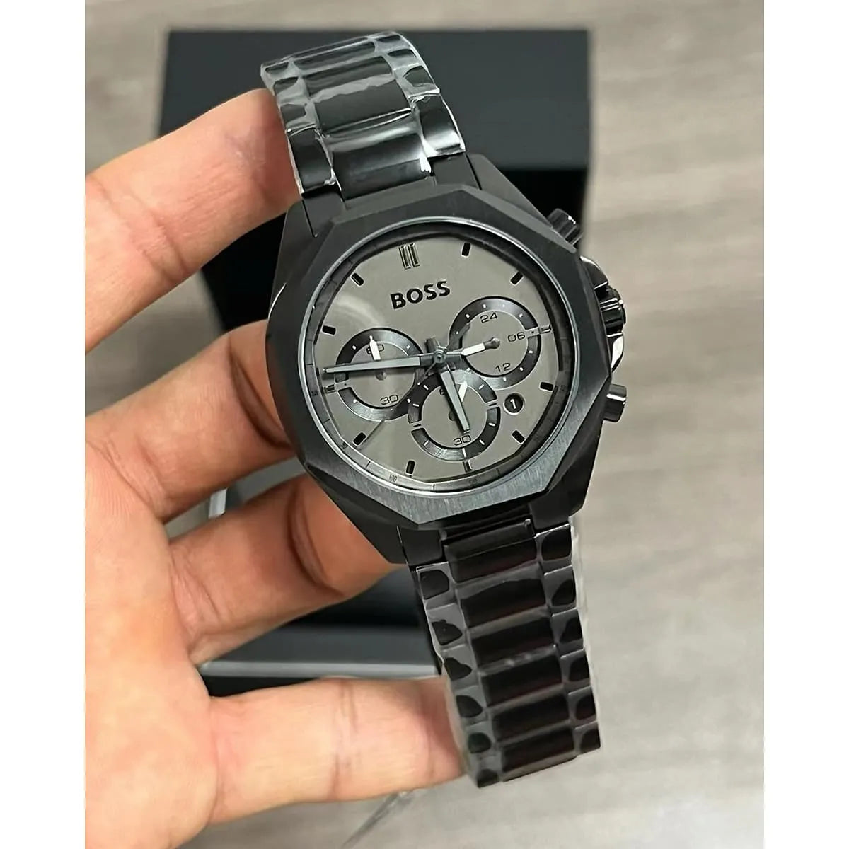 BOSS by Hugo Boss Black Steel Grey Dial Chronograph Men's Watch - 1514016