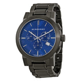 Burberry Chronograph Blue Dial Dark Grey Ion-plated Men's Watch BU9365 - Watches of Australia