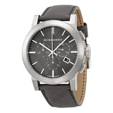 Burberry Grey Dial Black Leather Men's Watch BU9362