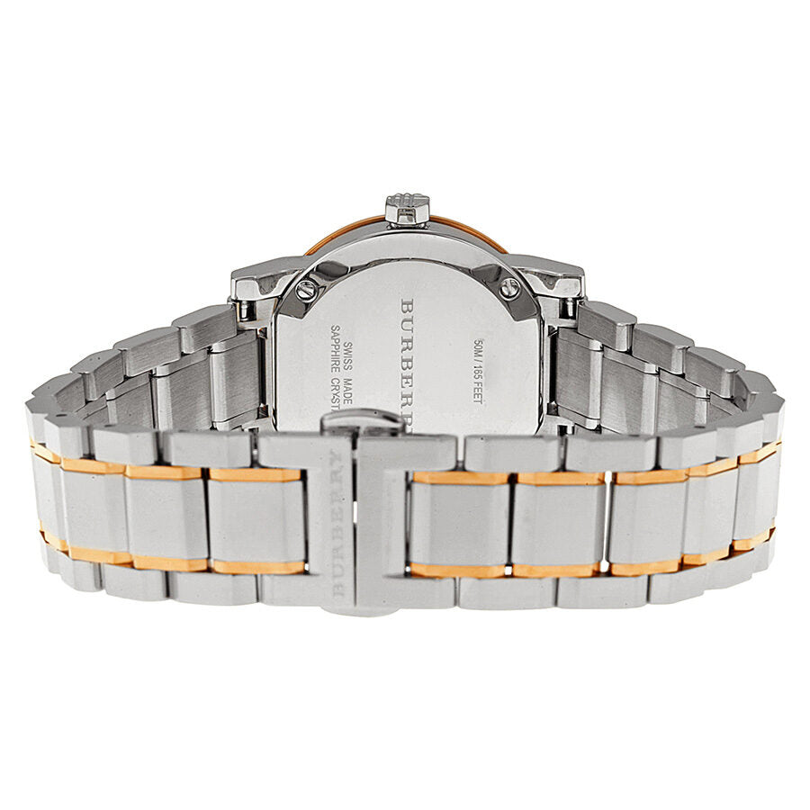 Burberry Heritage Grey Dial Two-tone Stainless Steel Ladies Watch BU9214