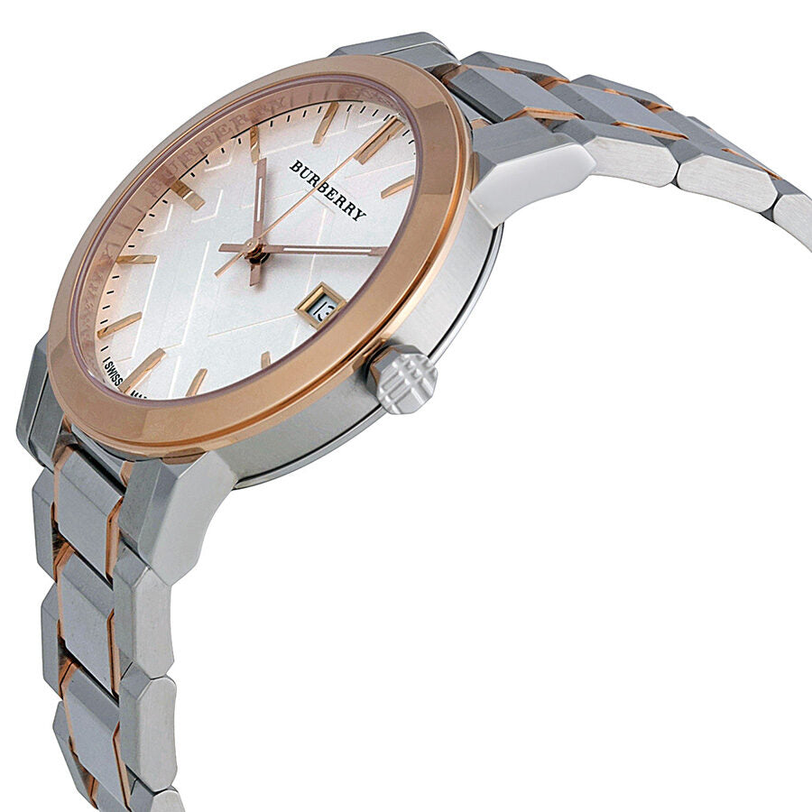 Burberry Silver Dial Two-Tone Stainless Steel Unisex Watch BU9006 - Watch