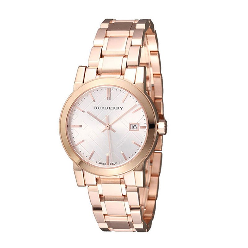 Burberry Womenβs Swiss Made Stainless Steel White Dial Women's Watch BU9104 - The Watches Men & CO