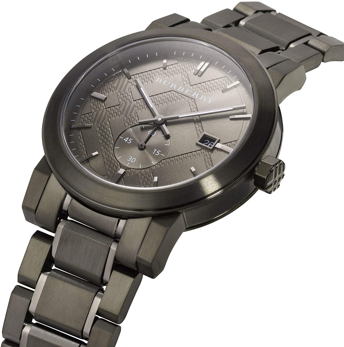 Burberry The City Gunmetal Dial Steel Menβs Watch BU9902 - Watch