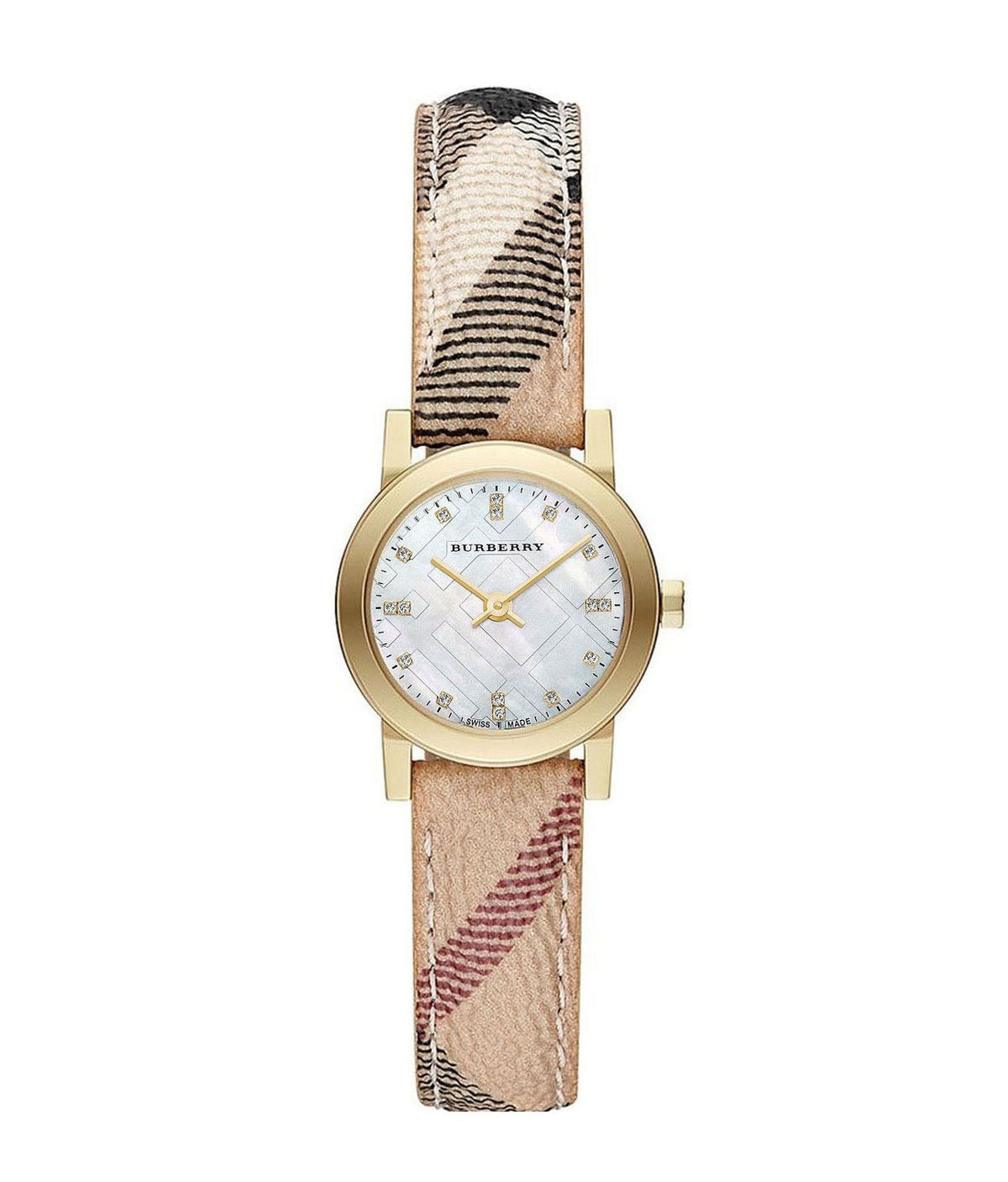 Burberry Womenβs Swiss Made Quartz Multicolor Leather Strap Mother Of Pearl Dial Women's Watch BU9226 - The Watches Men & CO