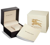 Burberry Britain Diamonds Grey Dial Grey Leather Strap Watch for Women - BBY1810