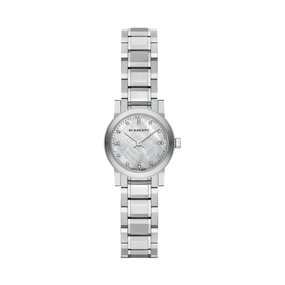 Burberry Womenβs Swiss Made Stainless Steel Silver Dial Women's Watch BU9213 - The Watches Men & CO