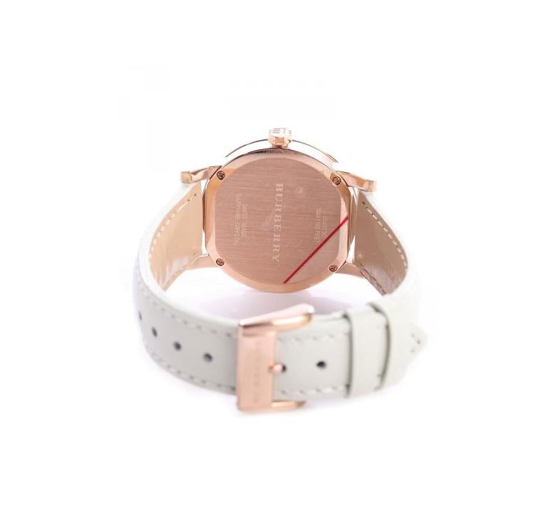 Burberry The City White Leather Women's Watch BU9130