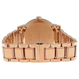 Burberry White Check Pattern Dial Rose Gold-plated Unisex Watch BU9004