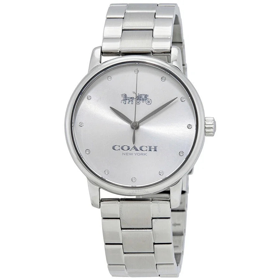 Coach Grand Silver Dial Stainless Steel Ladies Watch 14502926