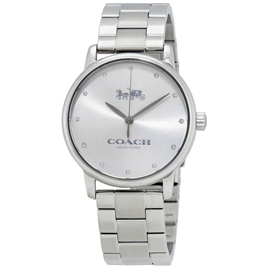 Coach Grand Silver Dial Stainless Steel Ladies Watch 14502926