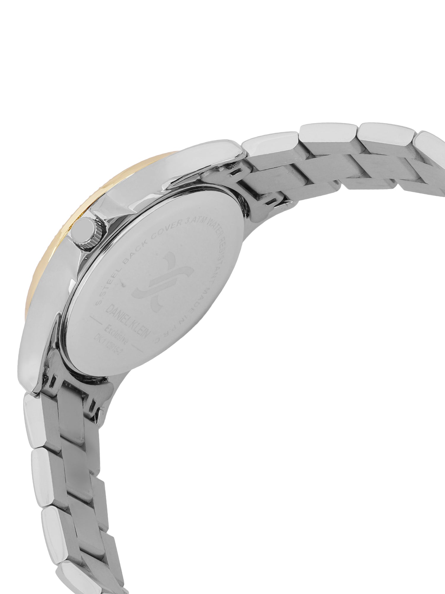 Daniel Klein two-tone bracelet with alternating silver and gold links and deployment clasp