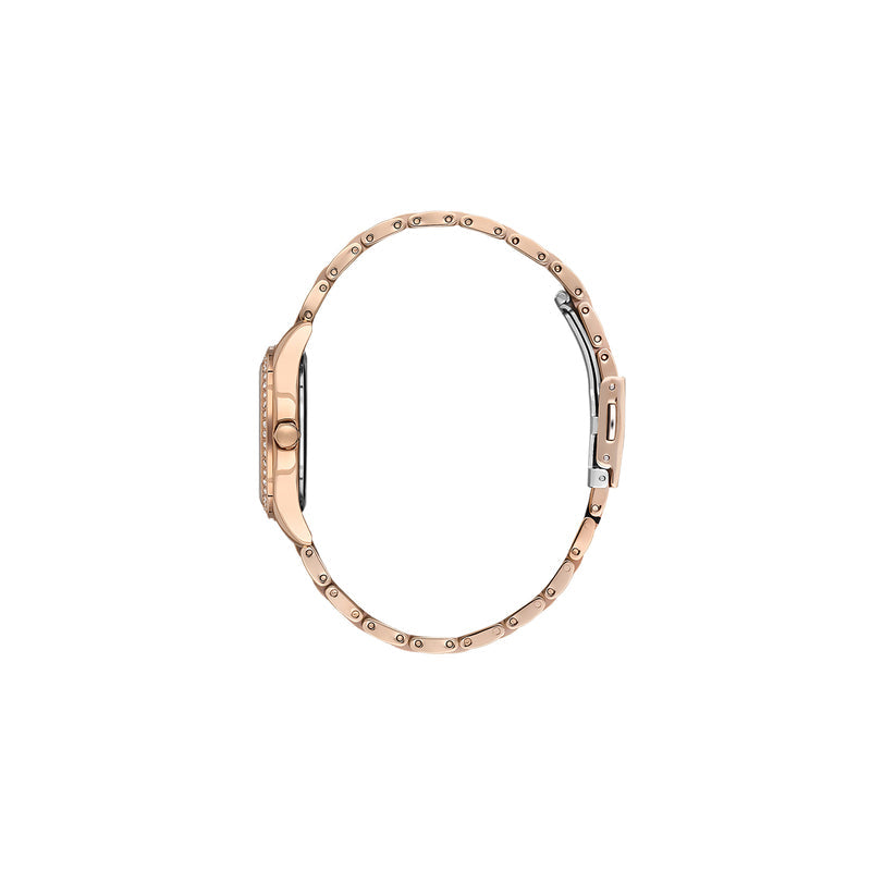 Daniel Klein Premium Dimond Navy Blue Dial Rose Gold Watch - DK.1.13866-5